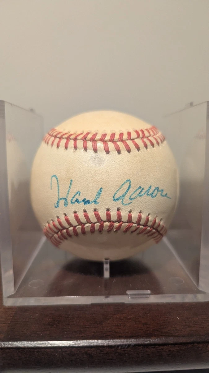 James Spence Authentication (JSA) Hank Aaron MLB Original