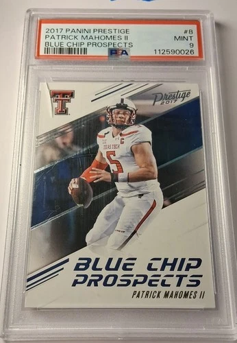 2017 Panini Prestige - bluechip Prospects Patrick Mahomes II #8 (RC) Psa 9 Read