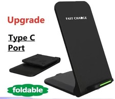 100W Fast Wireless Charger Stand Dock For Apple iPhone Samsung Android Phone UK