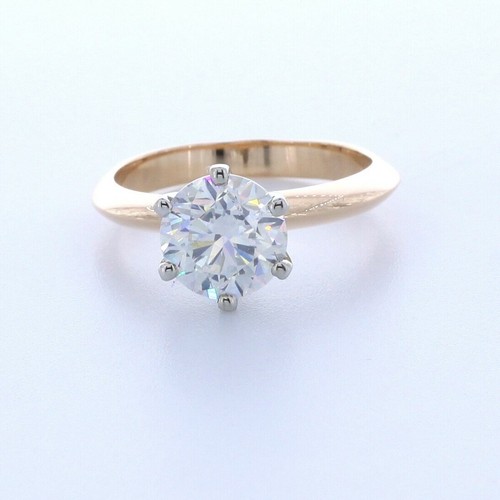 KLASSISCHER SOLITÄRRING 2,1 KT LABORGEFERTIGTER DIAMANT D/VS2 RUNDSCHLIFF 18 K WEISSGOLD - Bild 1 von 4