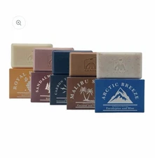 Gents Variety 5-Pack Men's Bar Soap Kit Arctic,Carbon, Beehive,Malibu,Sandalwood