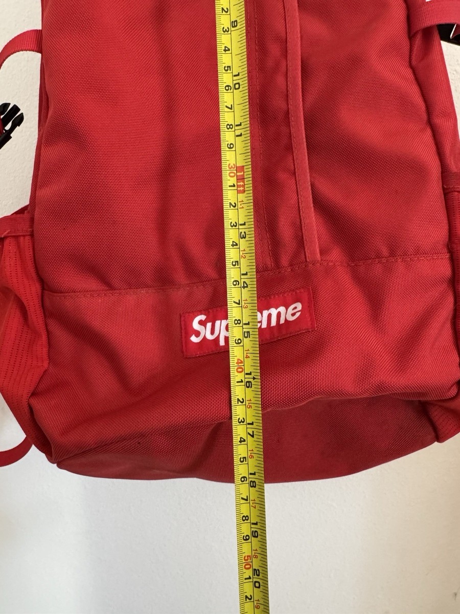 Supreme SS18 Red Backpack - 100% Authentic - USED | eBay