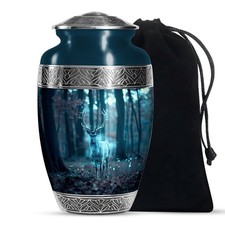 Forest Deer Burial Urn for Ashes Adult Male  Female,decorative Urn 10 Inch 