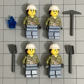 LEGO City: Volcano Starter Set (60120) Lot Of 4 Minifigures D2 25