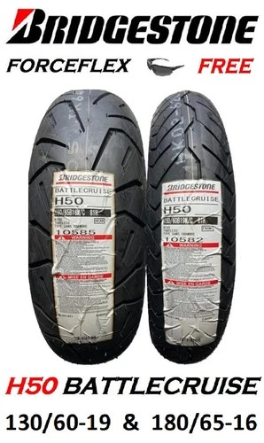 BRIDGESTONE BATTLECRUISE 130/60-19 FRONT 180/65-16 REAR TIRE HARLEY STREET GLIDE