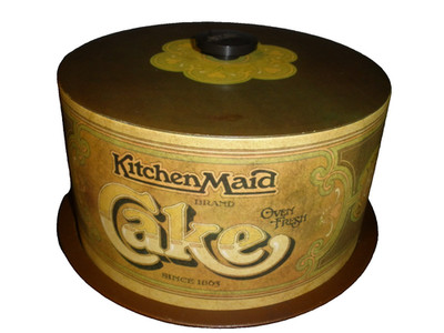 VTG 1979 Kitchen Maid Tin Cake Holder By Petron Industries