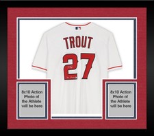 Framed Mike Trout Los Angeles Angels Signed Replica Jersey w/War Machine Insc