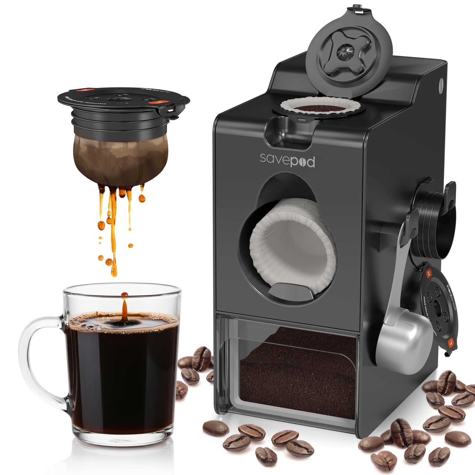 With Reusable Coffee Pods, Compatible With Keurig And K-cup ...