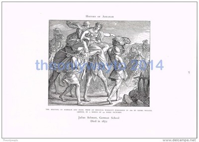 MEETING OF REBEKAH AND ISAAC - Julius Schnorr 1860, ILLUSTRATION, 1905