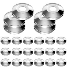 Chrome Escutcheon Plates 24PCS 1/2 Inch Stainless Steel Pipe Covers 5/8 Inch OD