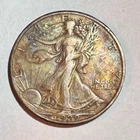 1929-S Walking Liberty Half Dollar - AU - Great Toning And Luster