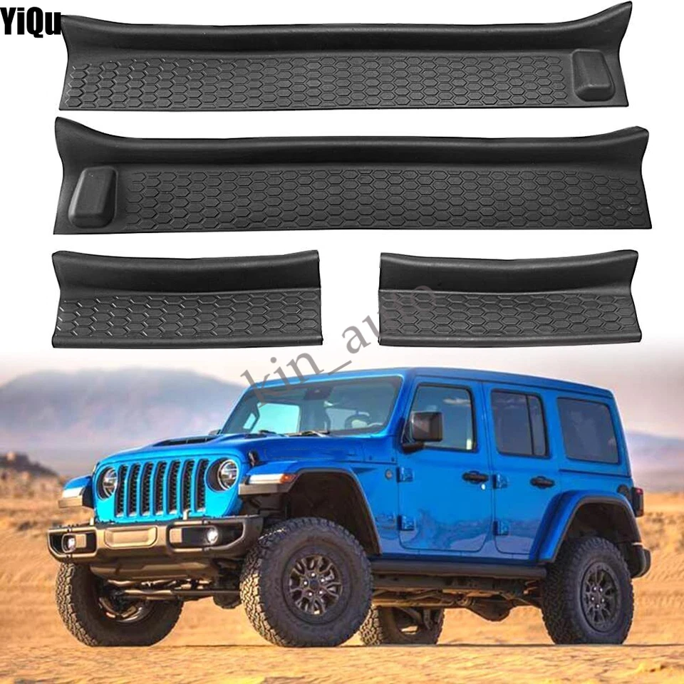 Cubierta de placa de desgaste de entrada protectores de umbral de puerta para Jeep Wrangler JL Gladiator JT 2018+ Foto 2 de 4