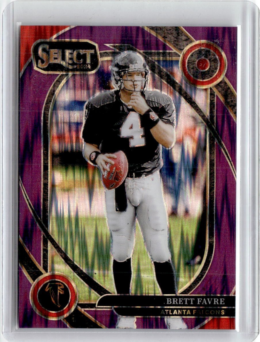 2024 Select Brett Favre Club Purple Prizm Shock SP /360 Packers Falcons HOF #211