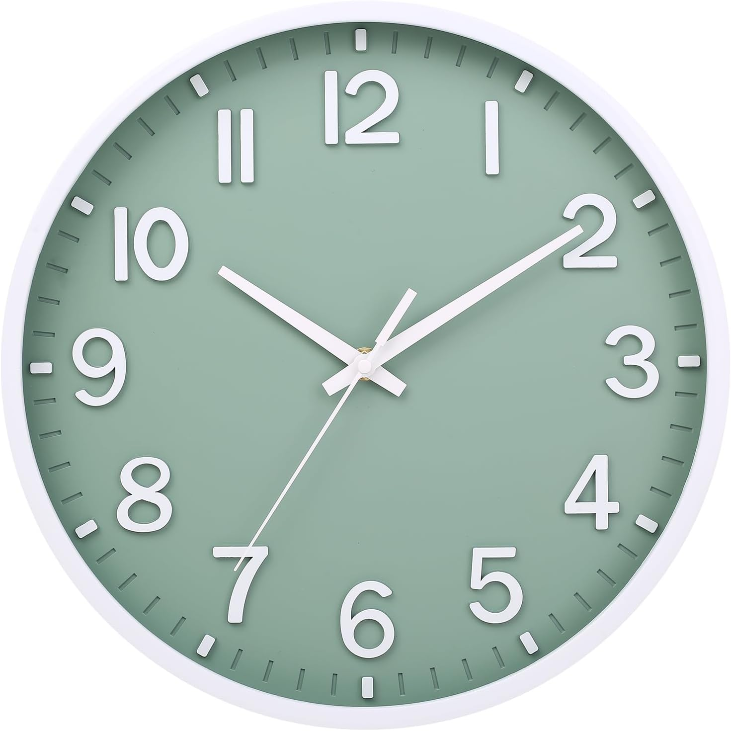 Wall Clock 8"" Silent Non-Ticking,Modern Wall Clocks Battery Operated for Living