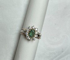 Ring 585 Weißgold Gelbgold Größe 54