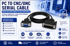 PC Sinumerik 810M 810T RS232 CNC Dnc Serial Câble Type C