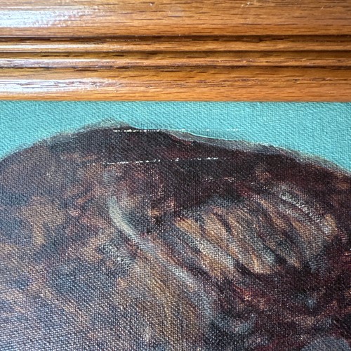 Pintura al óleo vintage de retrato de John F. Kennedy arte político enmarcado de 18x22 - Imagen 9 de 10