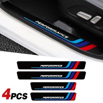 4PC Car Scuff Plate Door Sill Cover Protect Tri Color For BMW X1/X3/X5 M5 Series