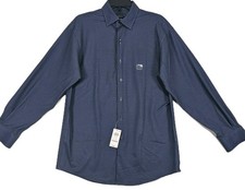 Alfani Regular Fit Geo Print Stretch Dress Shirt Navy 15  15.5 32  33