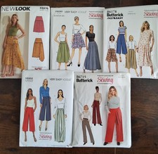 Bundle Of Trouser And Skirt Patterns,  Uncut,  Vogue, Butterick,  Sizes 6 - 22