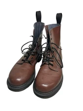 Dr Martens 1460 Pascal Dark Red Patent Leather Eye Boots Women's US 8 UK 7