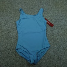 Capezio Leotard Girls Medium Light Blue Tank Sleeveless Ballet Dancewear