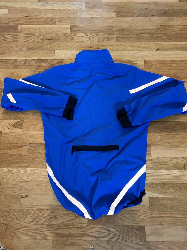 Running Room FitWear Blue Jacket Reflective Full Zip Men's Size L eBay