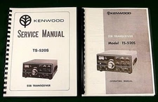Kenwood TS-520S Service & Instruction Manuals: with 11"X28" color Schematic! 