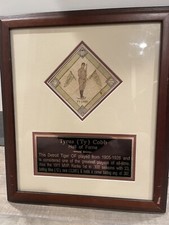 FRAMED 20x17 - 1914 B18 BASEBALL BLANKETS TY COBB HOF TIGERS BRIGHT NICE SHAPE