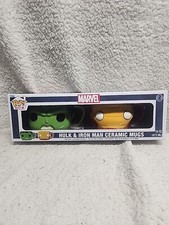 Funko Pop! Juego de tazas de café Marvel Iron Man y Hulk nuevas con caja paquete de 2