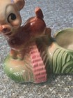 Vintage Planter Deer? Bear? Lamb? over Brick Fence Anthropomorphic Succulent — photo 5