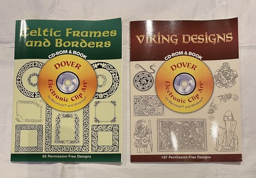 Viking Designs - Celtic Frames And Borders With CD - Two Book Lot