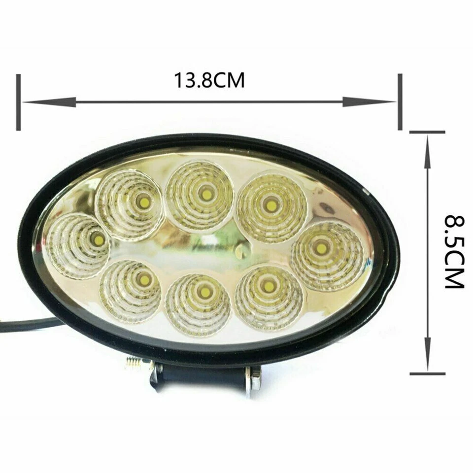 4X 24W LED Luce Faro Da Lavoro Ovale Faro Barca Camion Lavoro Faretto 12V 24V - Immagine 4 di 4