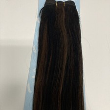 Sew in Weft Hair Extensions 100 Real Human Hair Tangle free 18" Color C1B/33