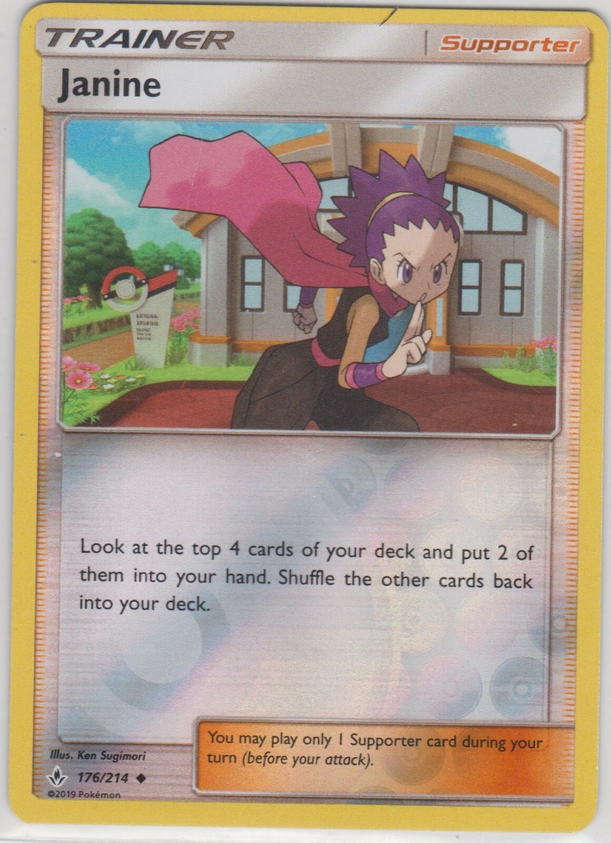 Pokemon TCG SM Unbroken Bonds 176/214 Janine Reverse Holo Trainer