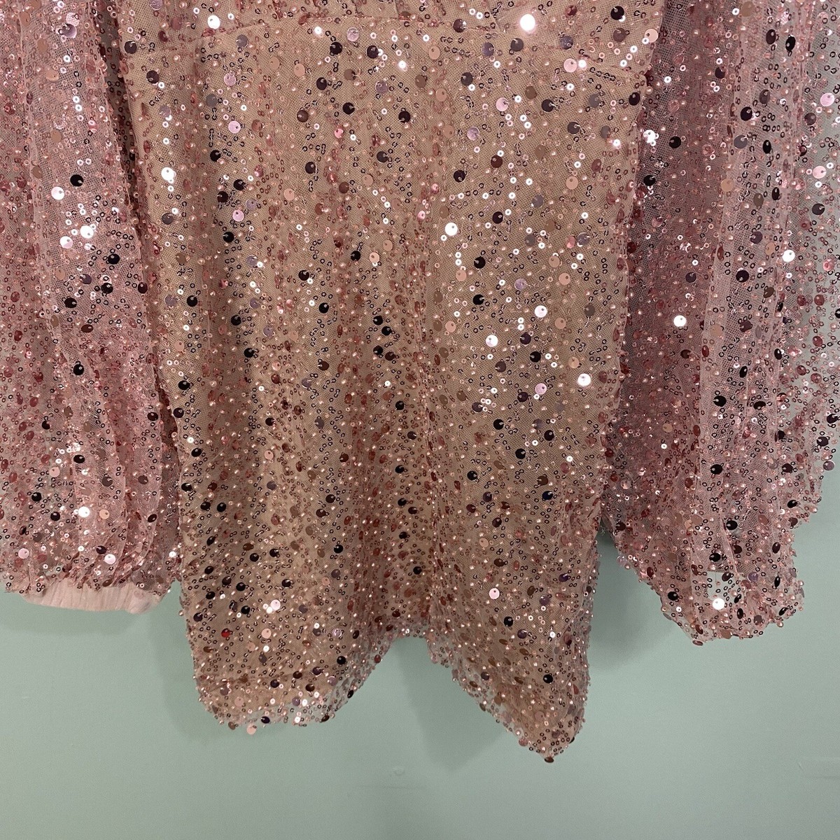 nadine merabi pink sequin dress RENT Nadine Merabi Maya (RRP 295)