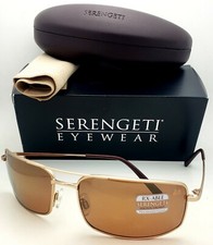 New SERENGETI Sunglasses Treviso 8484 Gold Driver PHOTOCHROMIC Polarized Lenses
