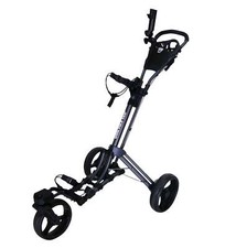 QWIK-FOLD 360 Swivel 3 Wheel Push Pull Golf Cart with 360 Rotating Front Wheel