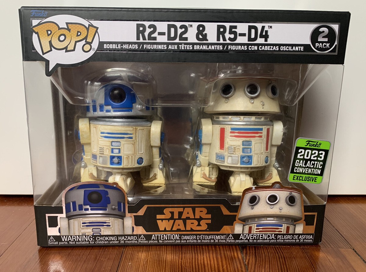 新品未開封 FUNKO POP スターウォーズ R2-D2 & R5-D4 限定 Funko Pop! R2-D2 & R5-D4 2023 Galactic Convention Exclusive
