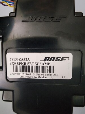 2006 Nissan Maxima Bose Subwoofer and Amplifier Pair 28130ZA42A