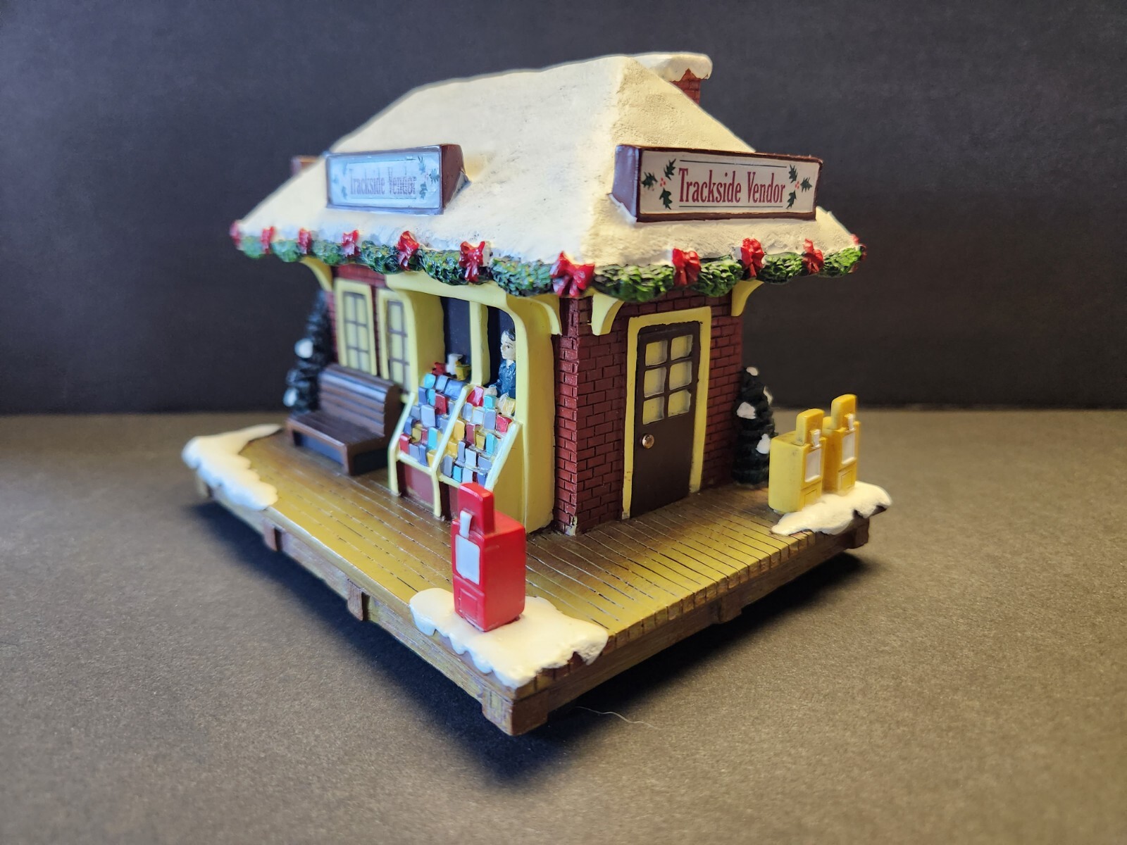 Hawthorne Village 2008 Trackside Vendor Train Station Railroad