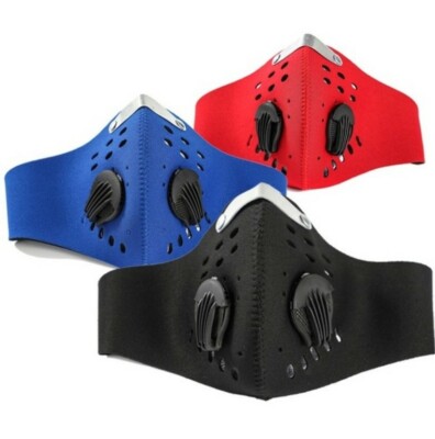 3 pcsCycling Face Mask Sport PM2.5 Anti-Pollution Running Carbon Filter Washable