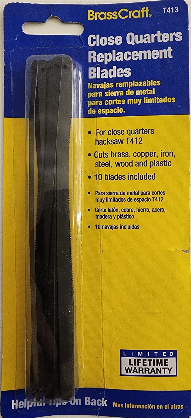 BrassCraft T413 Close Quarters Replacement Blades for Hacksaw T412