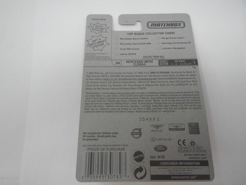 Matchbox VIP RIDES Mercedes Benz CLS 500 #34 Silver - Picture 4 of 4