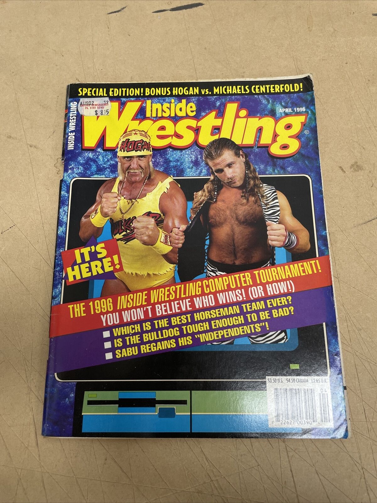 ORIGINAL VINTAGE WWF WWE Retro Ho 1996 Wrestling Inside Weekly update security Magazine