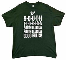 South Florida GOOO Bulls! NCAA University Logo College T-Shirt XL Green