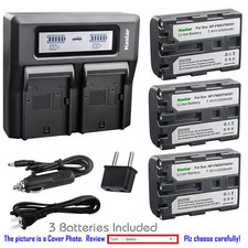 Kastar Battery LCD Dual Fast Charger for Sony NP-FM50  Sony Cyber-shot DSC-F707