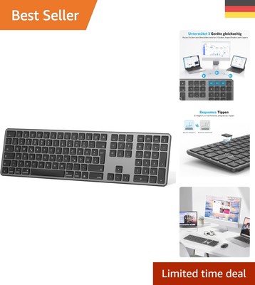 Bluetooth-Tastatur für Mac mit einfacher Gerätewechsel-Funktion
