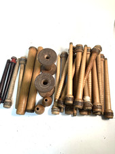 Wood Bobbins Spools Industrial Style 3"-9.75" Wooden Quills Mixed Lot-30