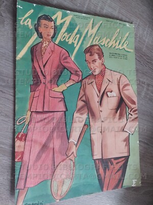 LA MODA MASCHILE rivista sarto da uomo 1949 Sartoria Moda